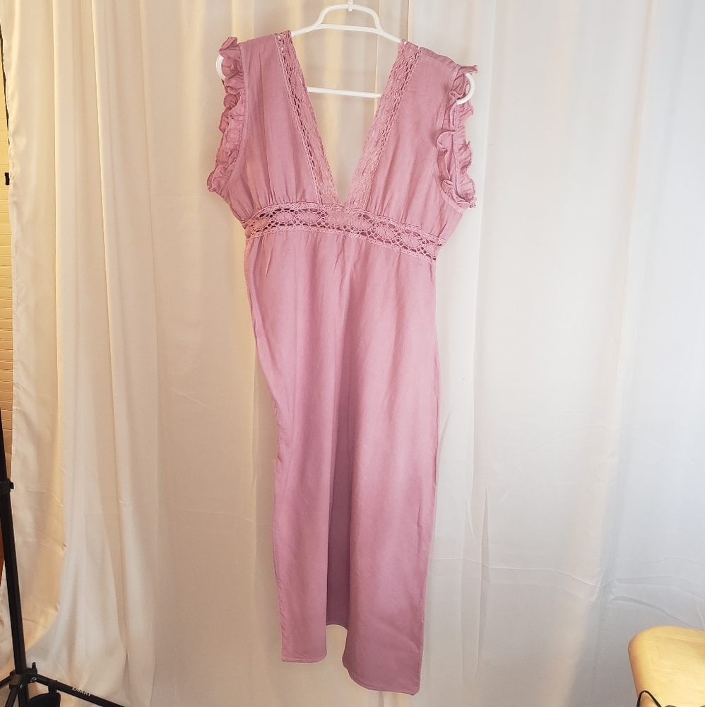 Free People, Jen's Pirate Booty, women's size Medium, rose pink, below the knee